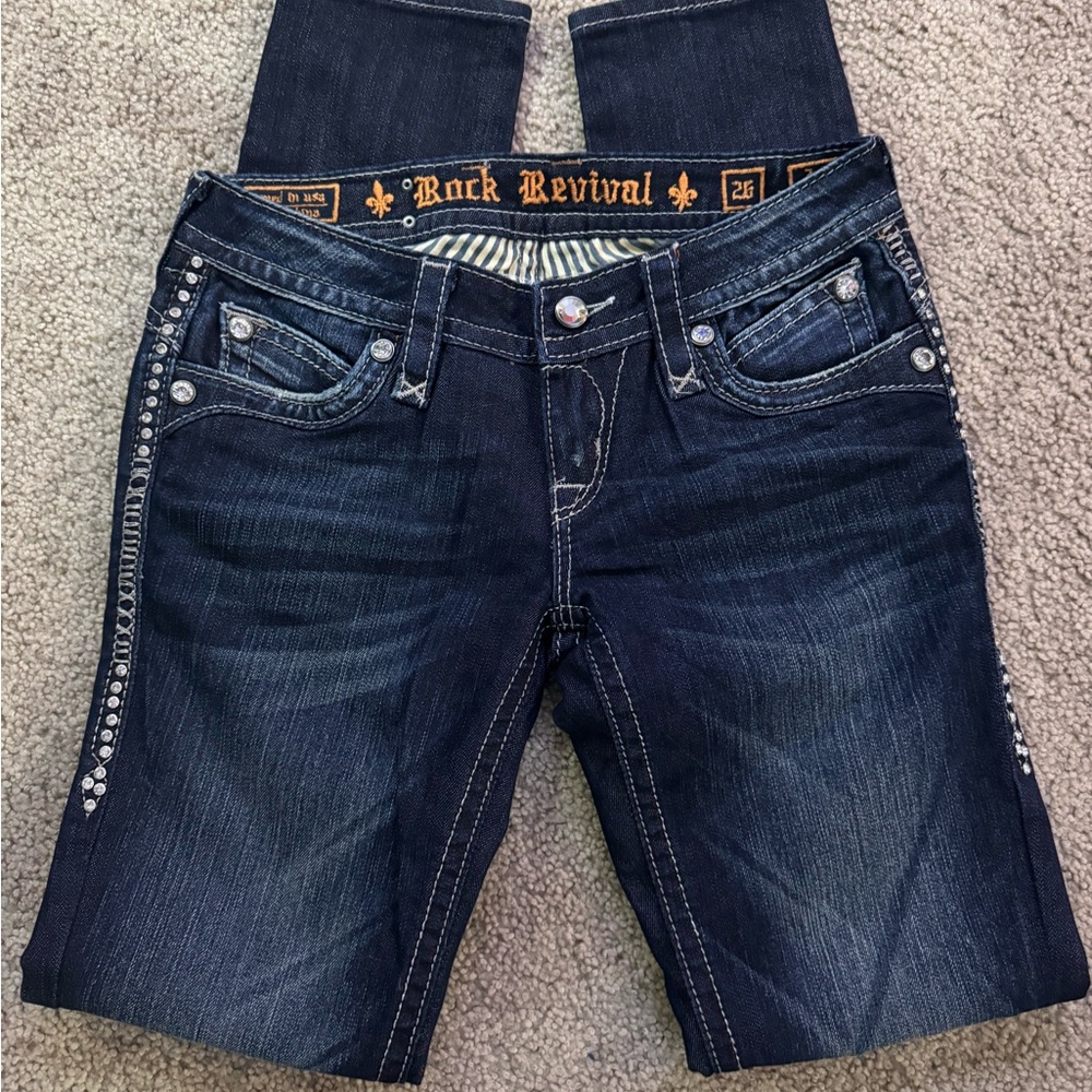 Rock Revival Women's Dark Blue Skinny Jeans